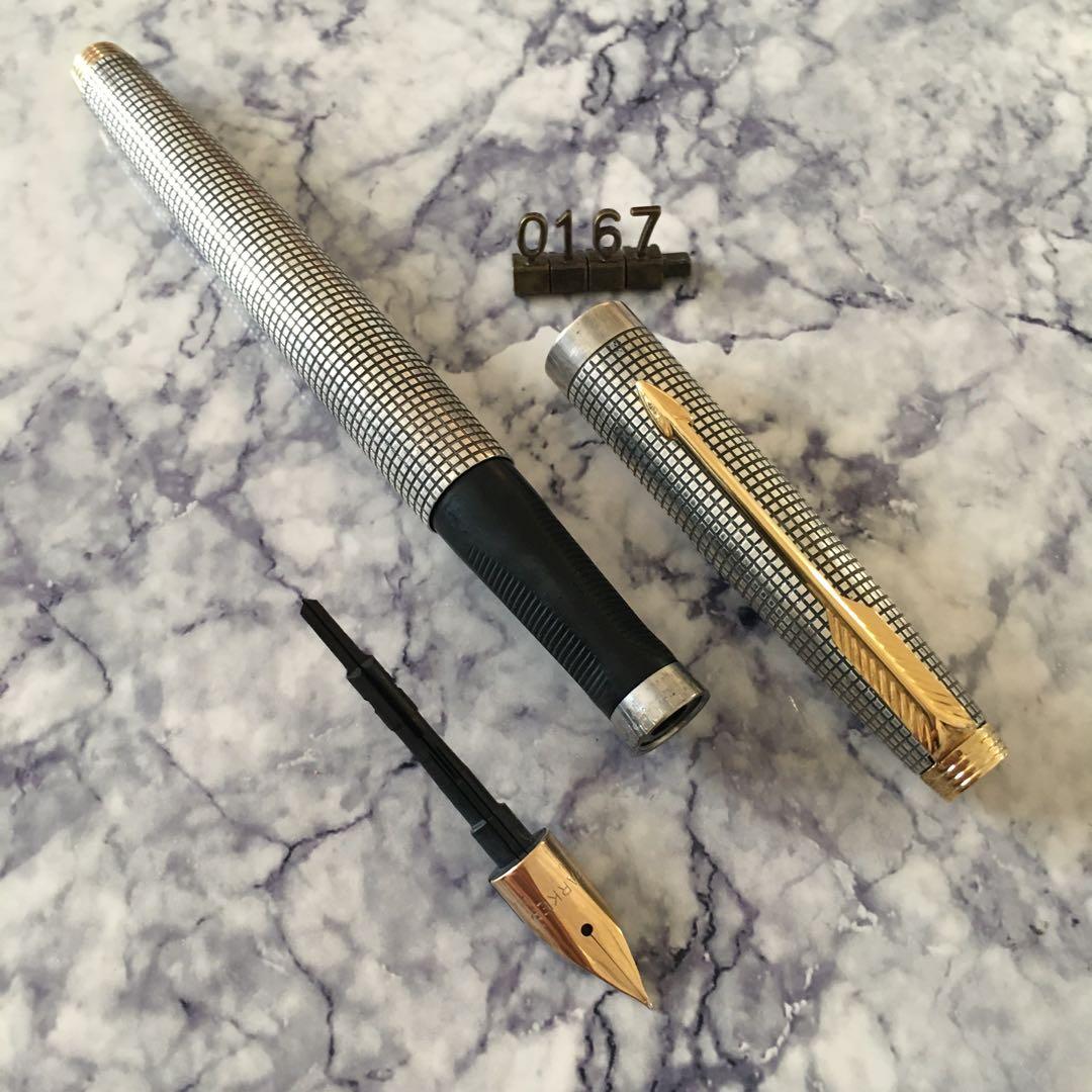 0167 オーバーホール済み 万年筆 パーカー Silver 14k