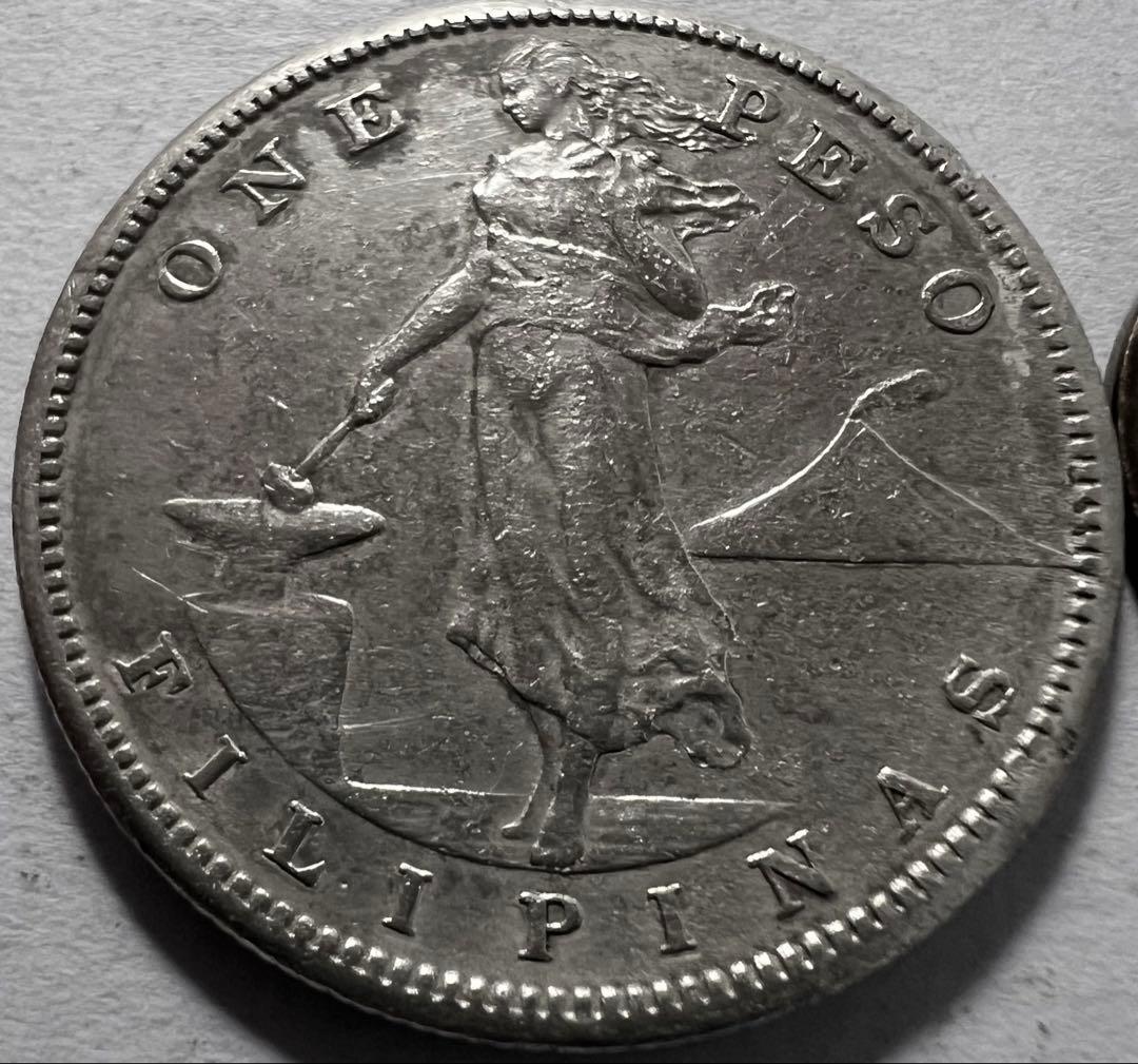 招*@様 1908年米領フィリピン 1ペソ 銀貨 アメリカ領フィリピン 1ペソ