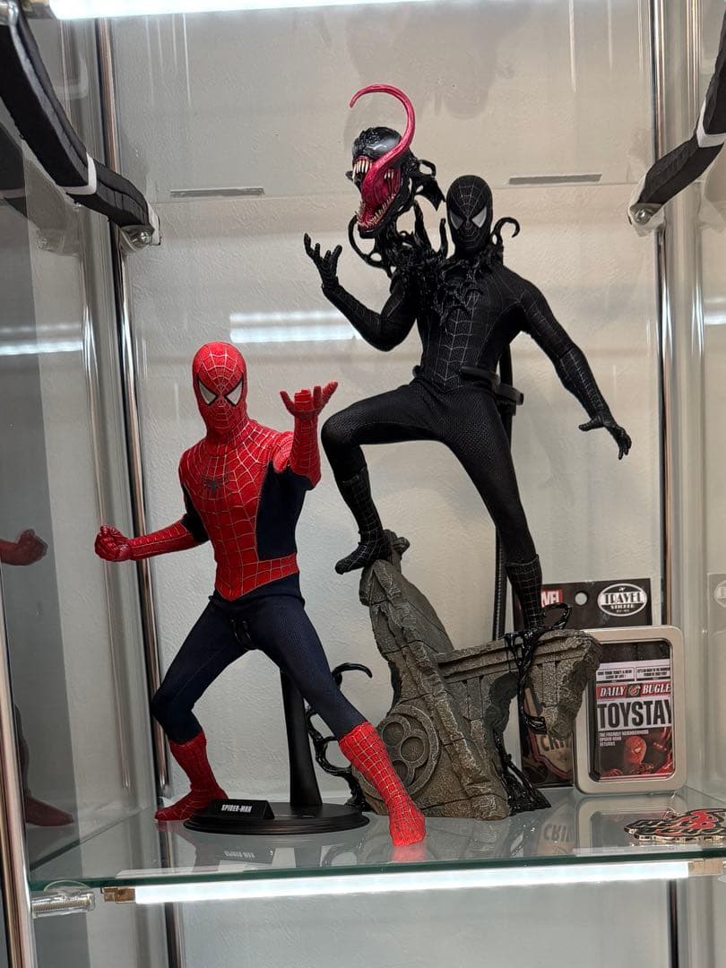 ホットトイズスパイダーマン カスタムフィギュアセット(台座、シンビ