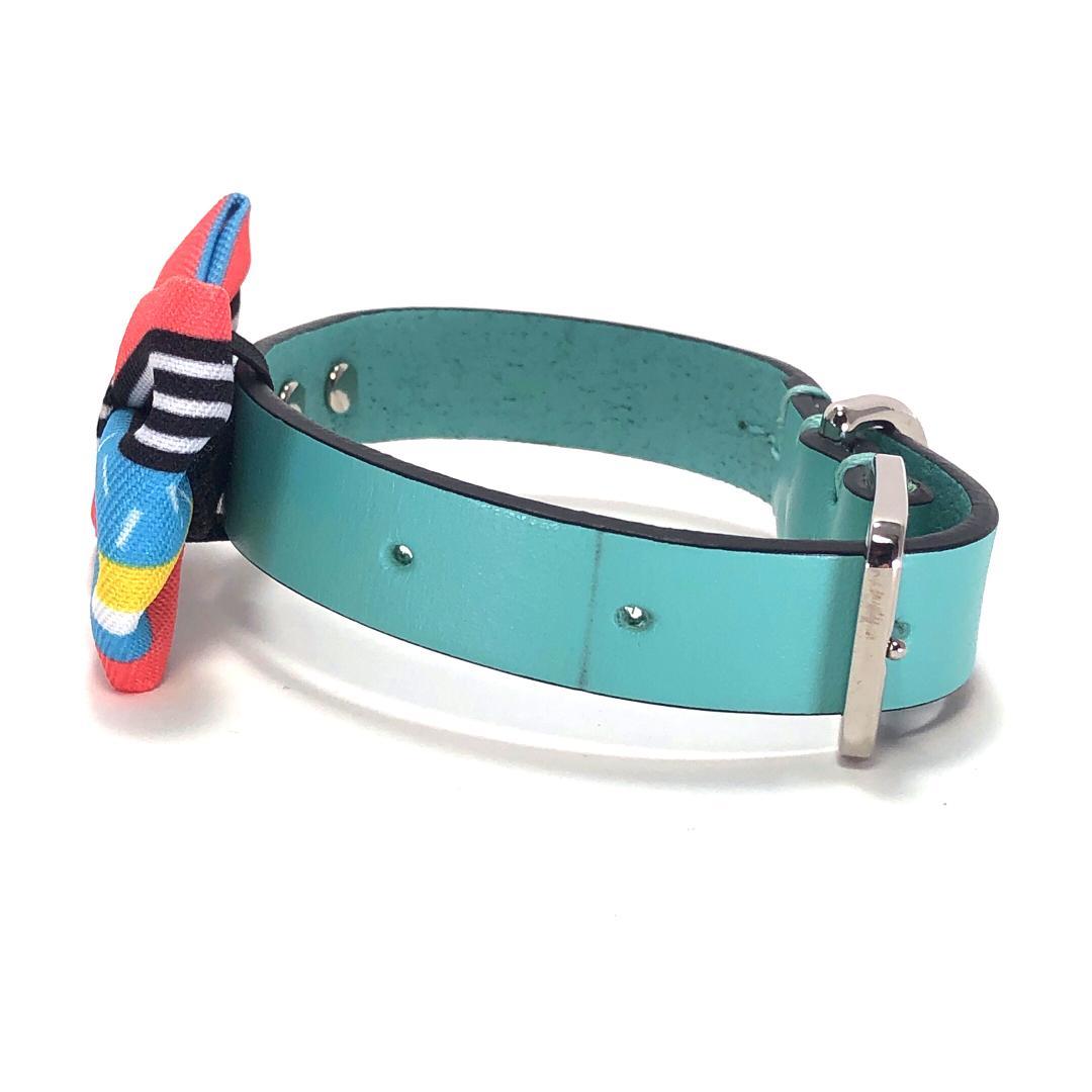 美品・箱付き】ティファニー／ペット用 アクセサリー レザー 首輪 リボン