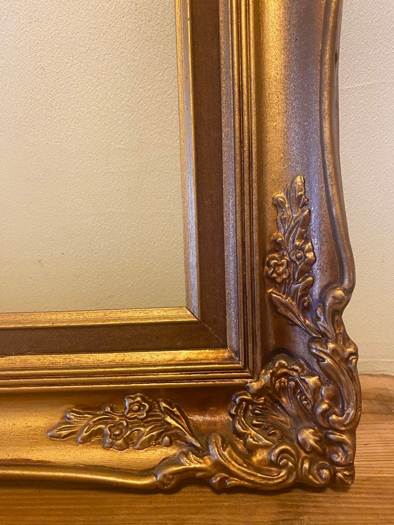 697 木製フレーム アンティーク額縁 ゴールドフレーム 金フレーム 木製