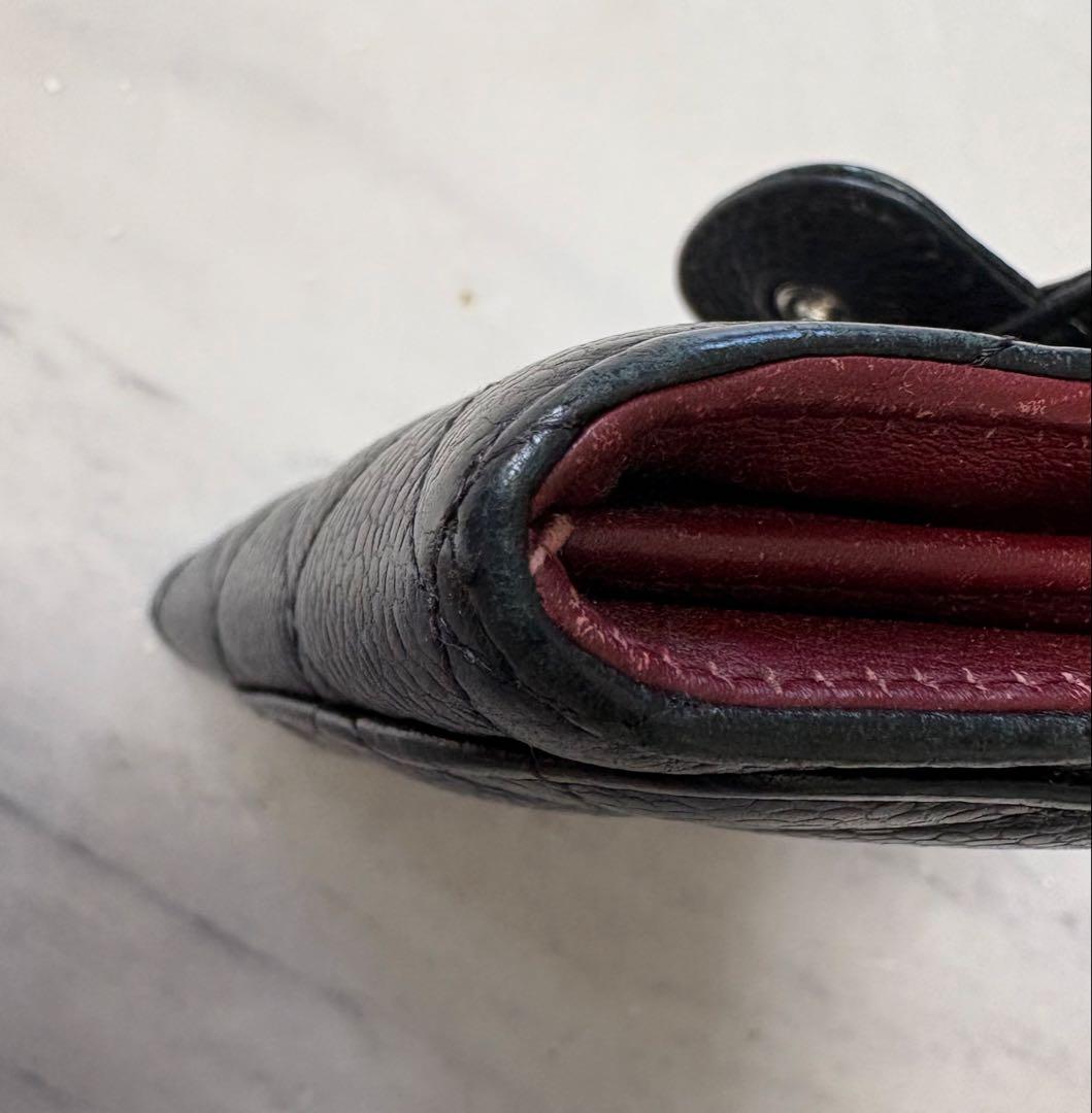 CHANEL マトラッセ・キャビアスキン・ケース／美品