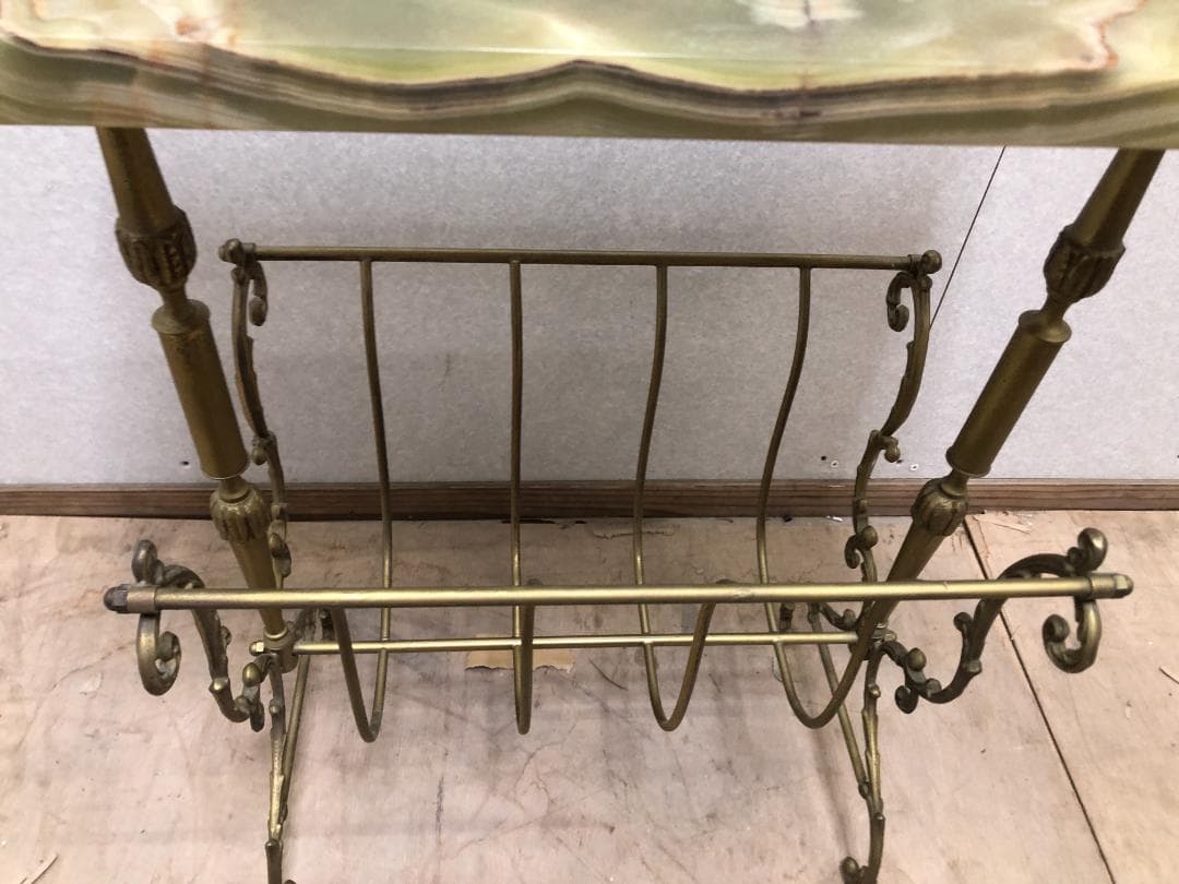 p*n様 ヴィンテージ マガジンラック　イタリア製　大理石天板　希少　25030