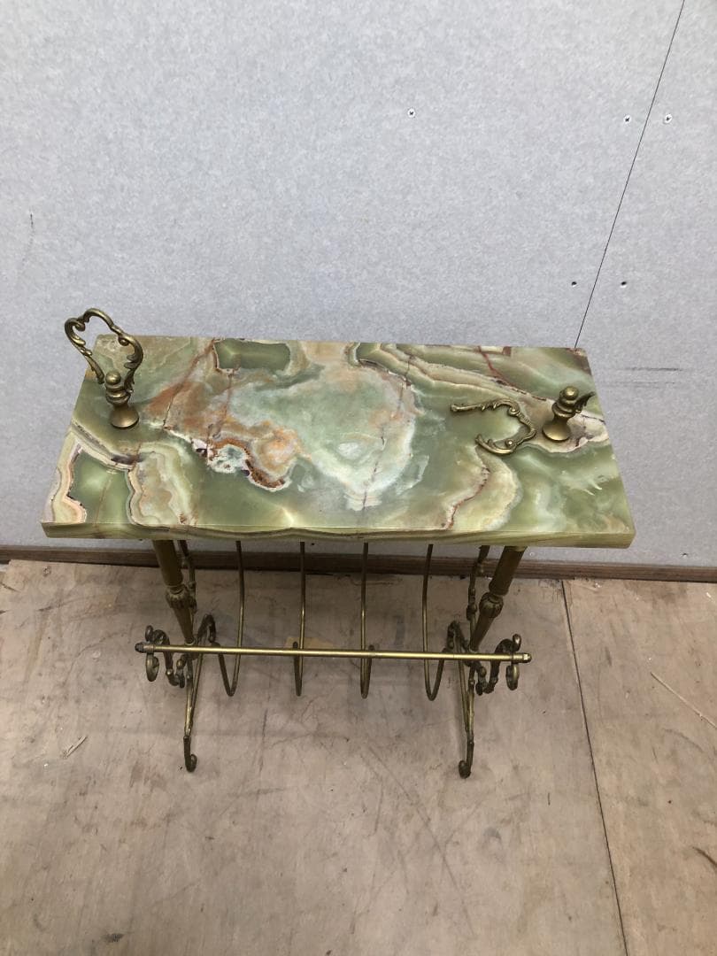 p*n様 ヴィンテージ マガジンラック　イタリア製　大理石天板　希少　25030