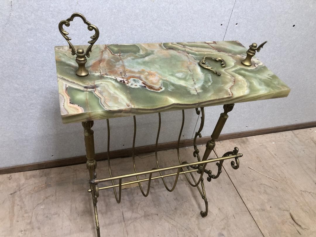 p*n様 ヴィンテージ マガジンラック　イタリア製　大理石天板　希少　25030