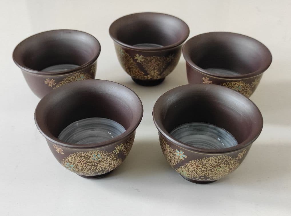 萬古焼茶器 萬古焼 煎茶器 榮峰窯 勇山 作 急須 湯冷