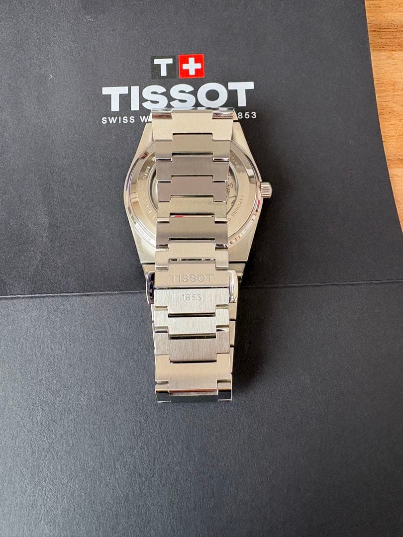 TISSOT 自動巻き時計 青文字盤 ステンレス