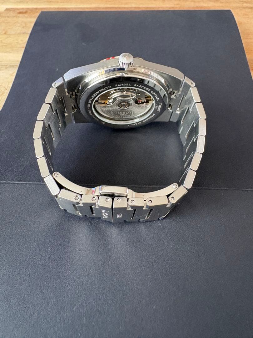 TISSOT 自動巻き時計 青文字盤 ステンレス