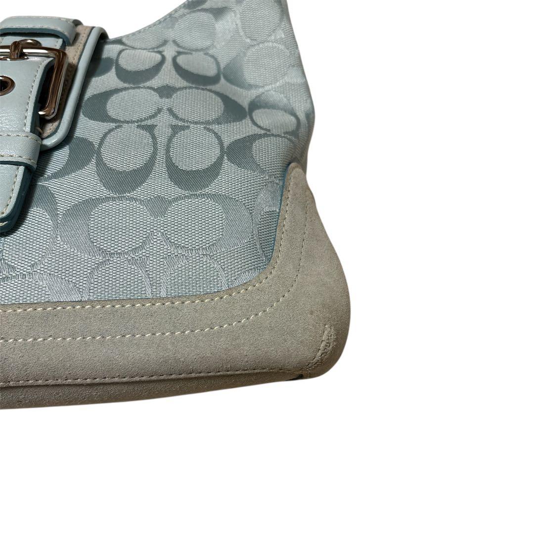 バッグ COACH SOHO signature shoulder bag blue