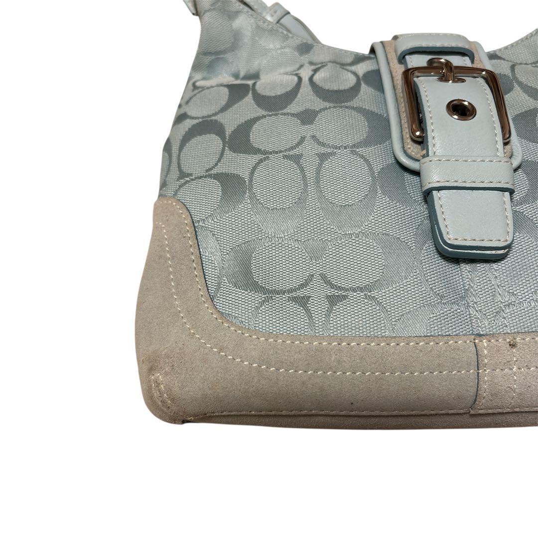 バッグ COACH SOHO signature shoulder bag blue