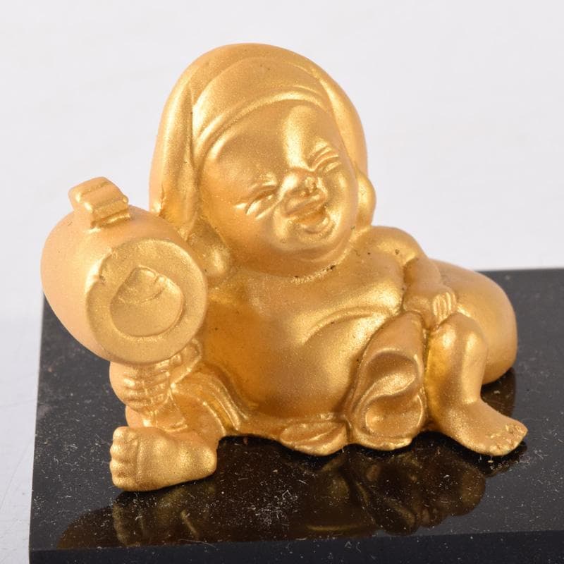 銅塗金　七福神　縁起物　置物　25体まとめて　ケース付　M　7306