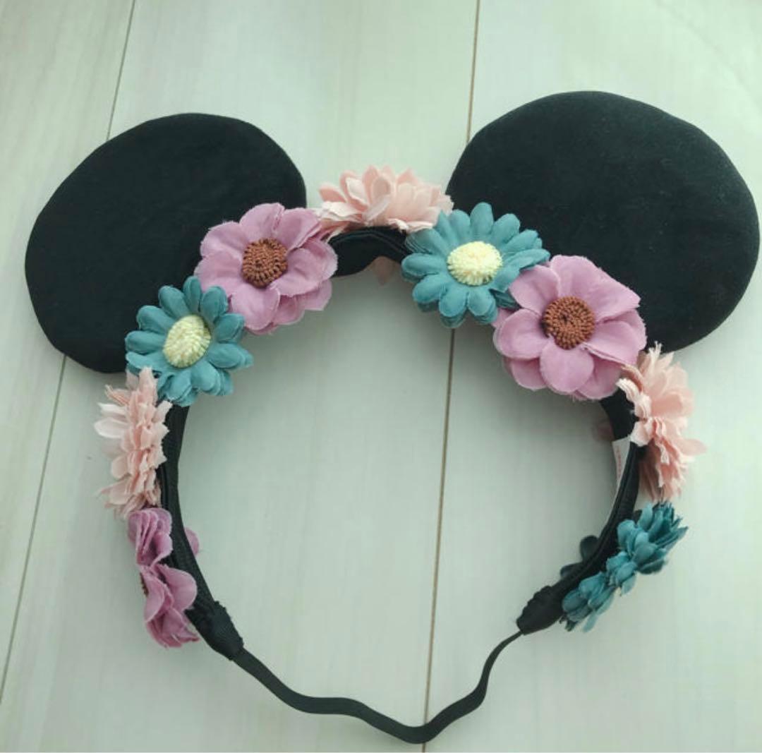 ディズニー ミニー フラワー カチューシャ ヘアバンド 35周年 - メルカリ