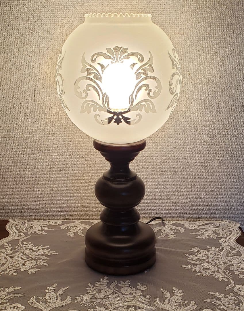 日本未発売】 アンティーク ヴィンテージ 木製 スタンドランプ ①