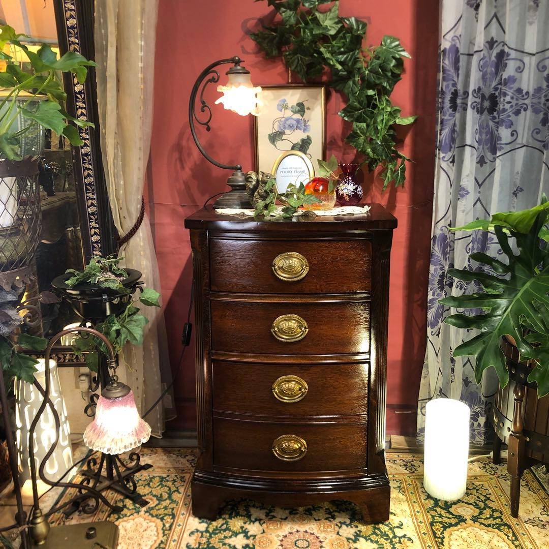 ヴィンテージ US アンティーク3段コンパクトアクセントキャビネット