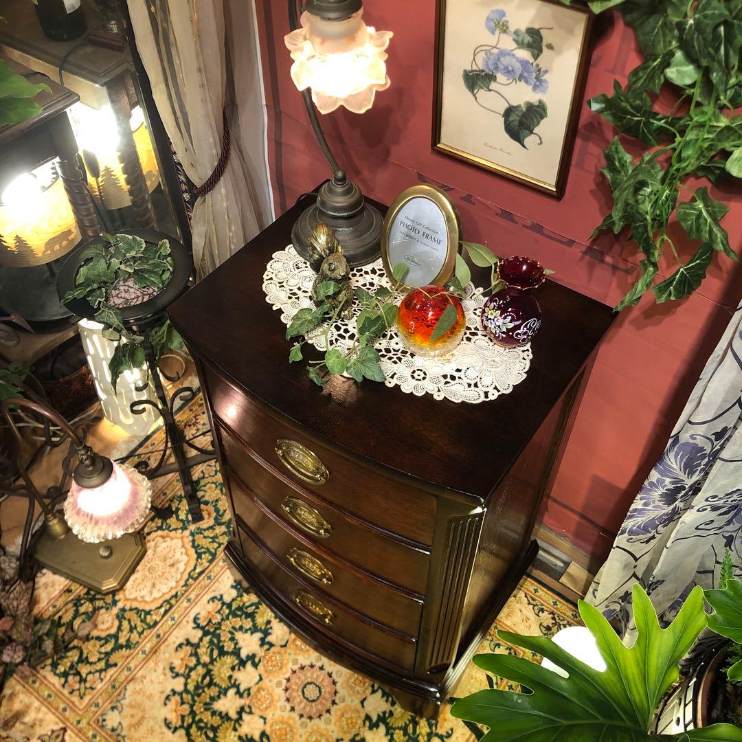 ヴィンテージ US アンティーク 3段 コンパクト アクセント キャビネット