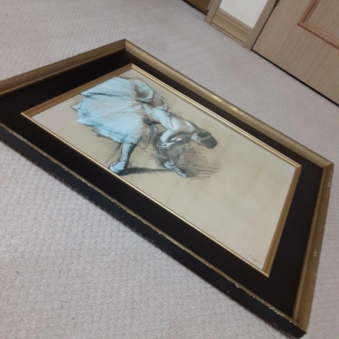 エドガー・ドガの靴下をなおす踊り子/布キャンバス高級複製名絵画