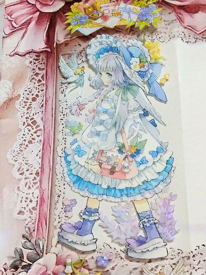 J1695＃天际信使(贝壳光)Shine切り売り海外人物マステ女の子 J1695