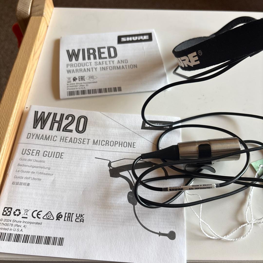 SHURE WH20 ダイナミックヘッドセットマイク　おまけあり
