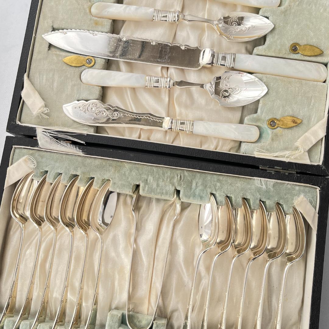 【英国】【白蝶貝】アフタヌーンティー向けセット マザーオブパール ケース