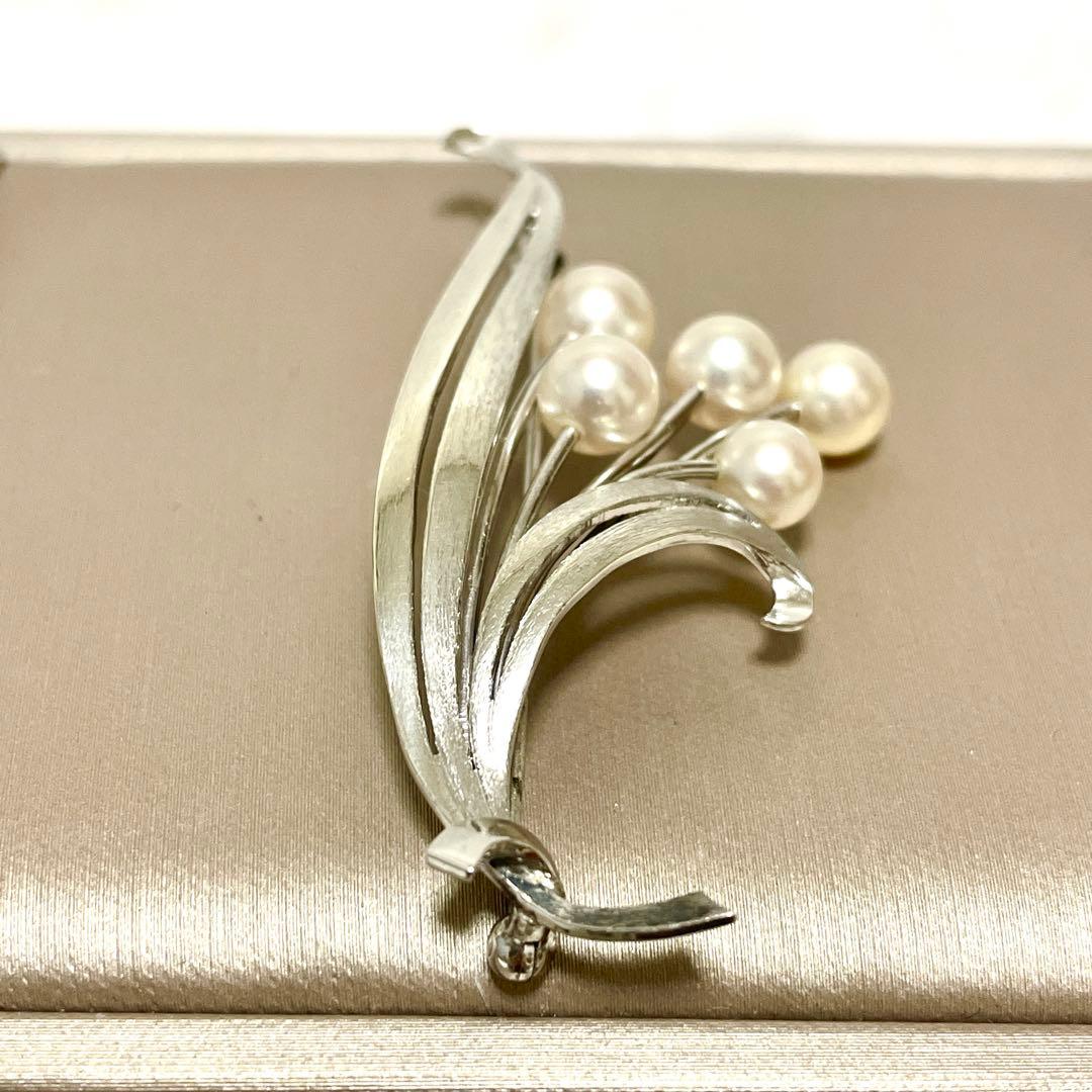 皇室御用達 MIKIMOTO ミキモト アコヤ真珠 パール ブローチ コサージュ
