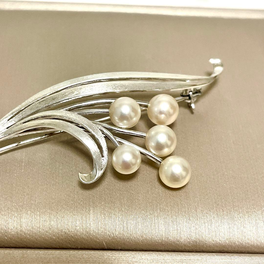 皇室御用達 MIKIMOTO ミキモト アコヤ真珠 パール ブローチ コサージュ