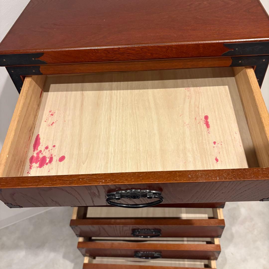 福島民芸 民芸家具 電話台 6段チェスト