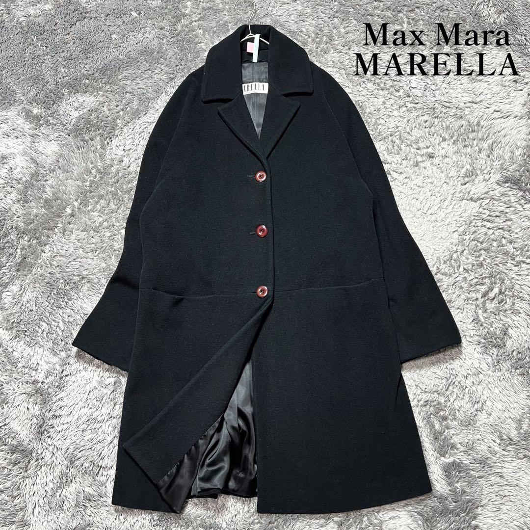 MaxMara MARELLA ウール チェスターコート XL相当 イタリア製