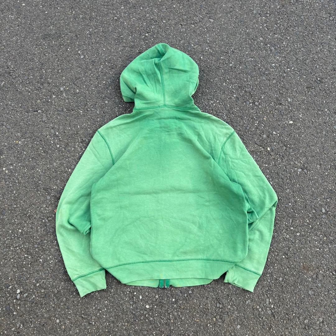00s oldgap 鬼フェード 黄緑 ジップパーカー ロゴドン 雰囲気 シティ
