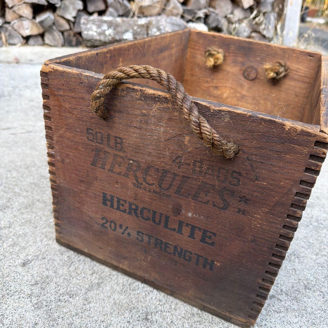 40-50s ヘラクレス ヴィンテージ木箱 USA 製 アンティーク 店舗什器