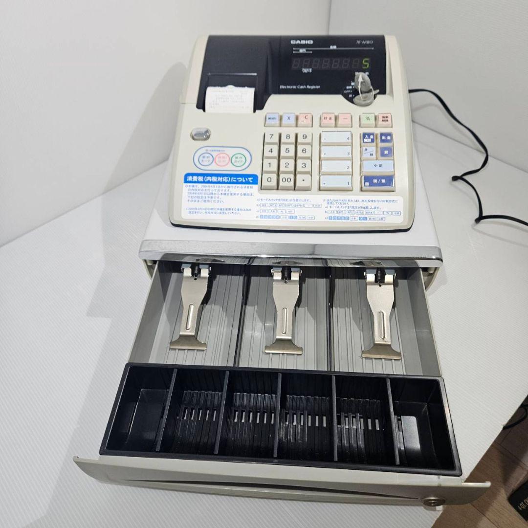 カシオ レジスター CASIO TE-M80 廃盤 希少ブルー カシオ レジスター