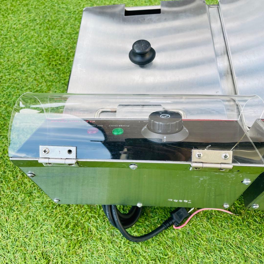 業務用 電気フライヤー 2槽タイプ／バスケット1個／動作良好