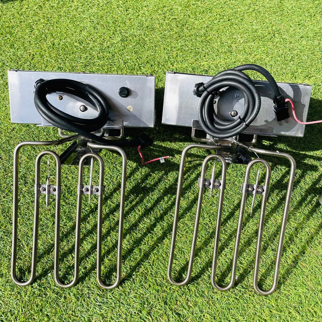 業務用 電気フライヤー 2槽タイプ／バスケット1個／動作良好