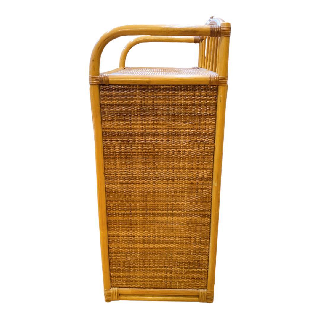 希少家具】ラタン 籐 5段チェスト タンス ヴィンテージ 棚・ラック