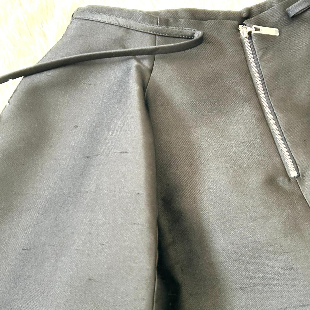 ルイヴィトン　現行　スカート　フレア　黒　シルク混　３８　M　レディース