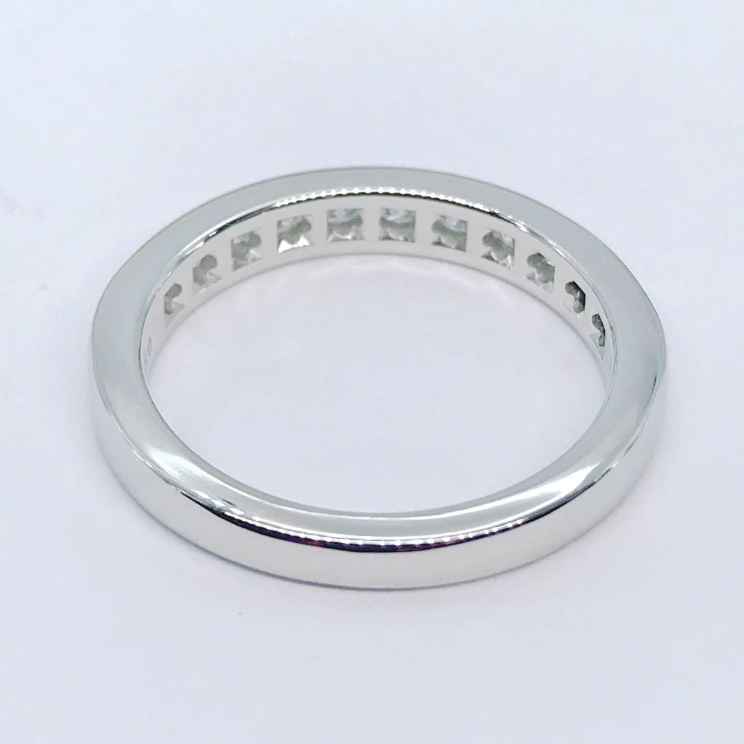 ティファニー チャネル ハーフエタニティ ダイヤモンドリング PT950 10号