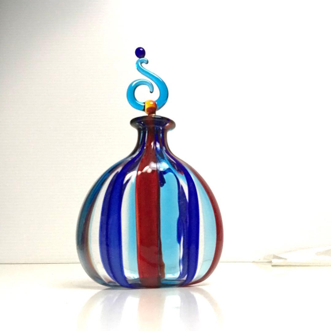 F＆M Ballarin ムラーノガラス】 香水瓶／イタリア／工芸品／美術品
