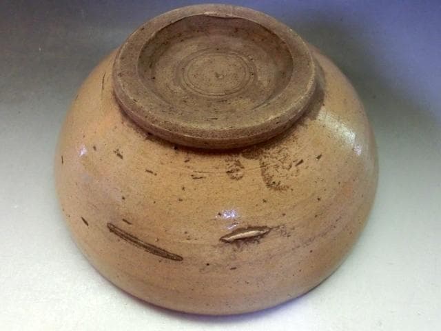 鉢■寿 古い平鉢 菓子器 黄瀬戸(江戸後期～明治期)古美術 時代物 骨董品■