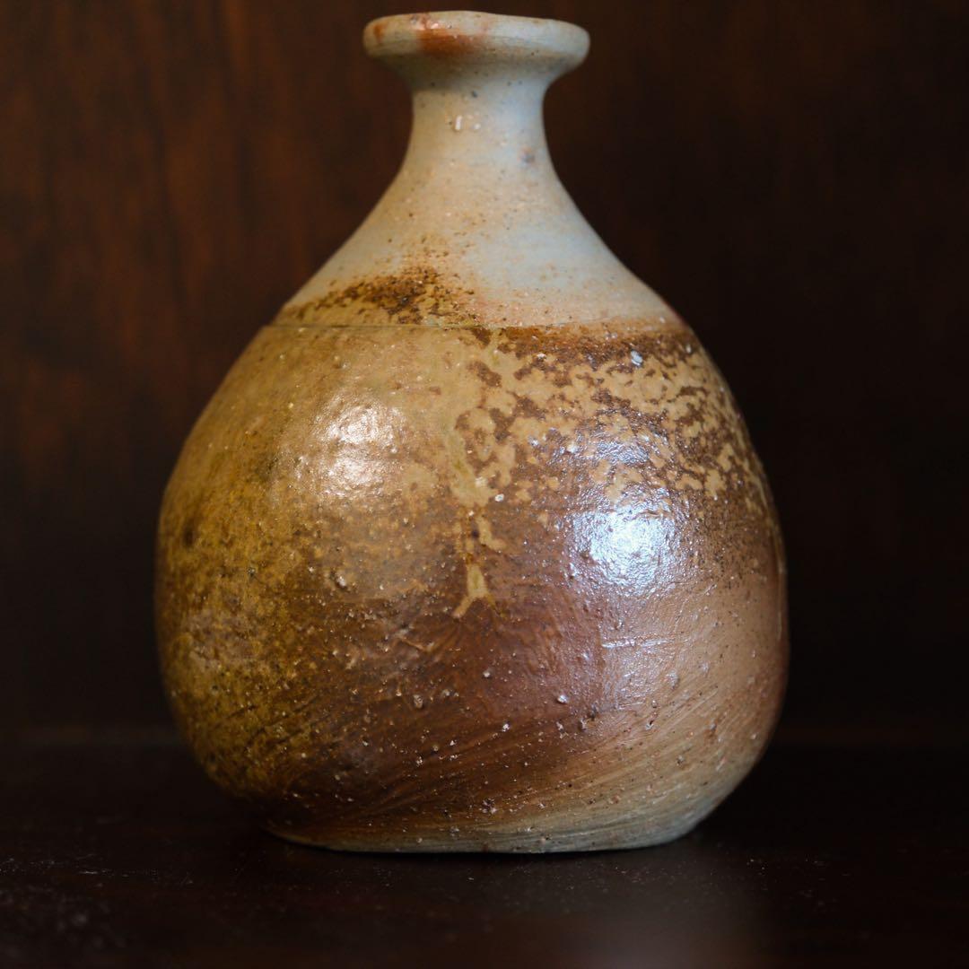 備前焼 金重素山 （人間国宝 金重陶陽の弟）備前徳利 共箱 金重陶陽 の