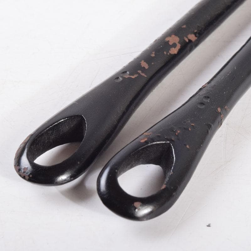 茶道具 御釜師 大西清右衛門作 鐵風炉火箸 共布 烽玉代筆共