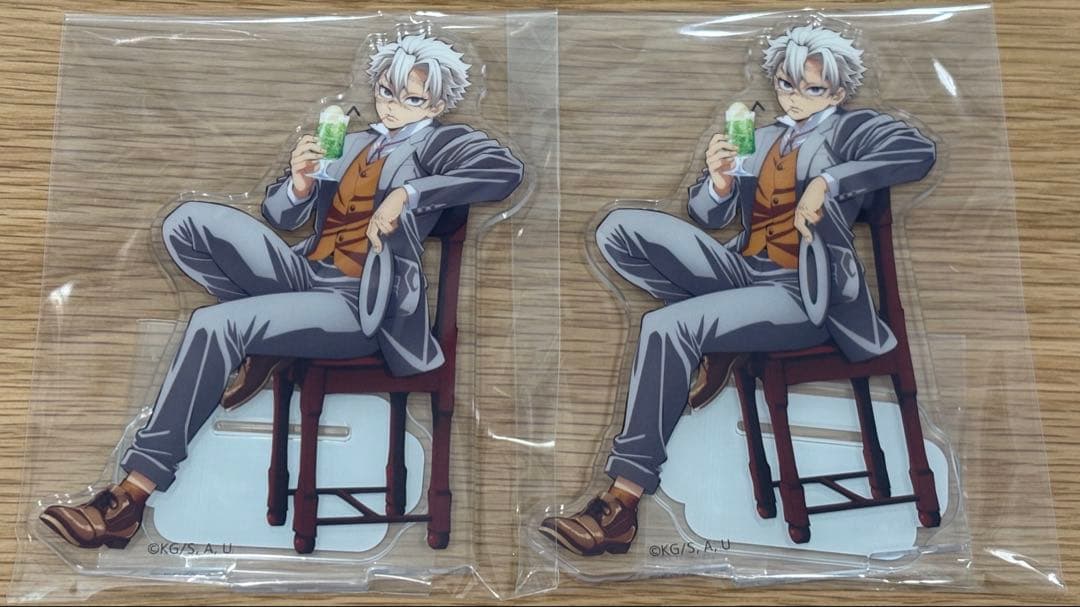 鬼滅の刃 不死川実弥 AGF2024 純喫茶 缶バッジ、アクスタセット