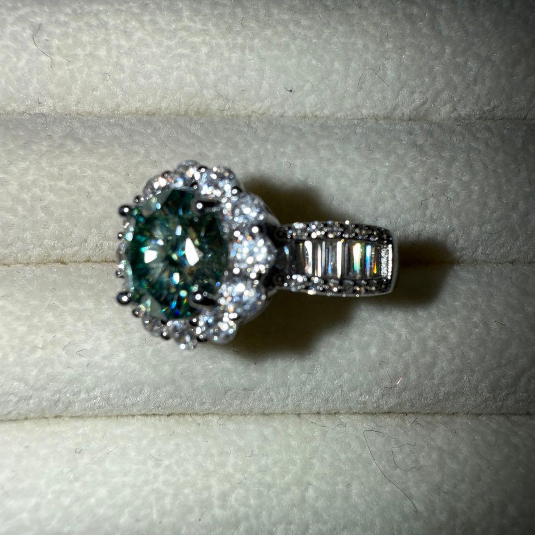 12号 2ct フルダイヤ ブルーサファイア ダイヤモンド ハーフエタニティ