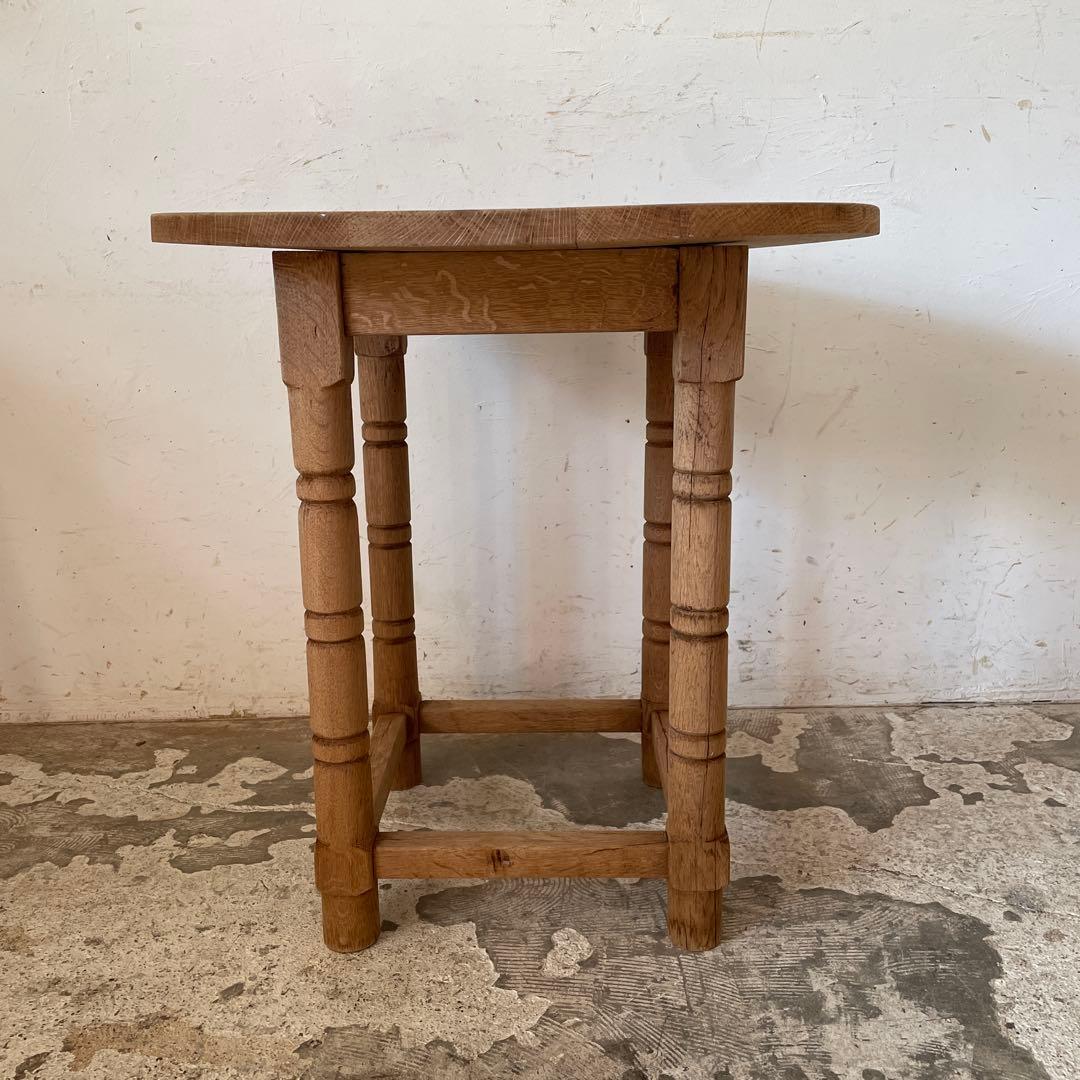 年末・年始SALE ビンテージ ラウンドサイドテーブル 剥離