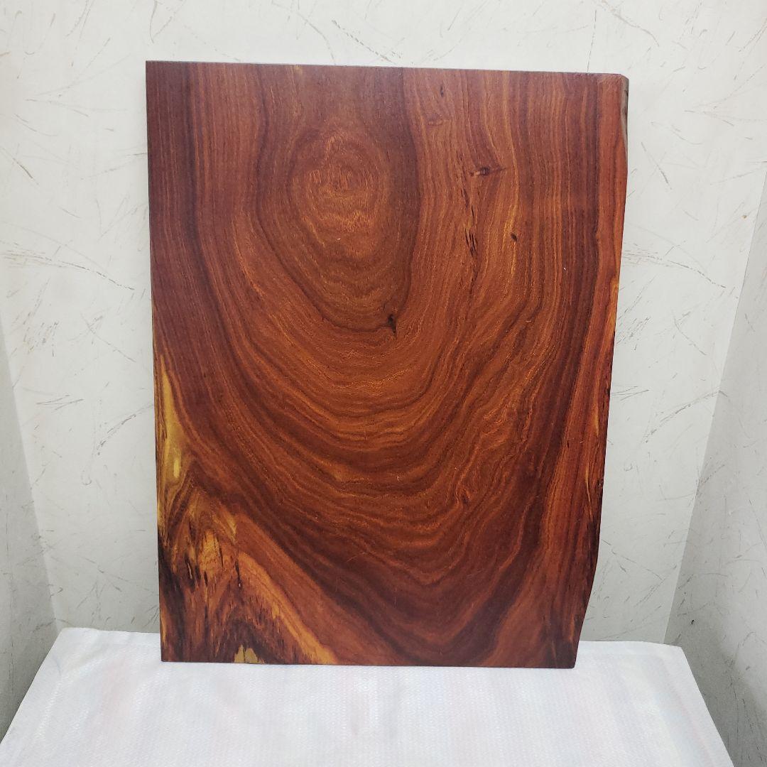 蔵出し特価 紫檀花台 無垢木材板 美しい木目模様 43×32×2cm 取り扱い