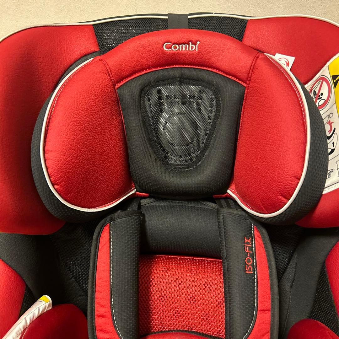Combi ネルーム ISOFIXレザーレッドチャイルドシートエッグショック