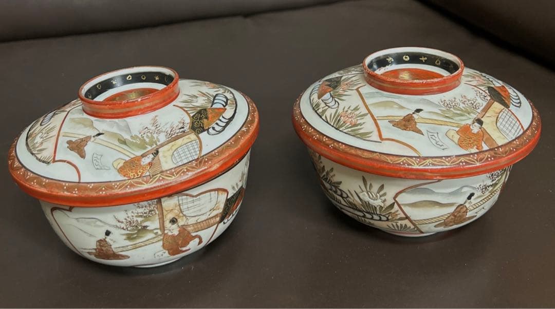 骨董 九谷焼 飯茶碗 二客 陶器 焼物 古物 楽天市場】九谷焼 茶碗（骨董