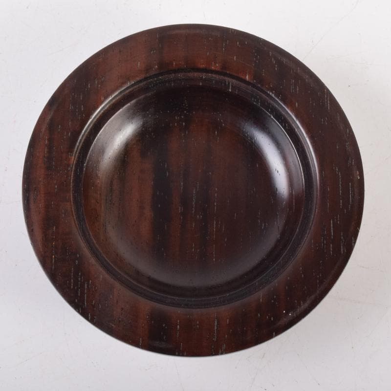 茶道具　荒木省山造　紫檀製　金蒔絵扇松葉文　香合　共箱　M　7146