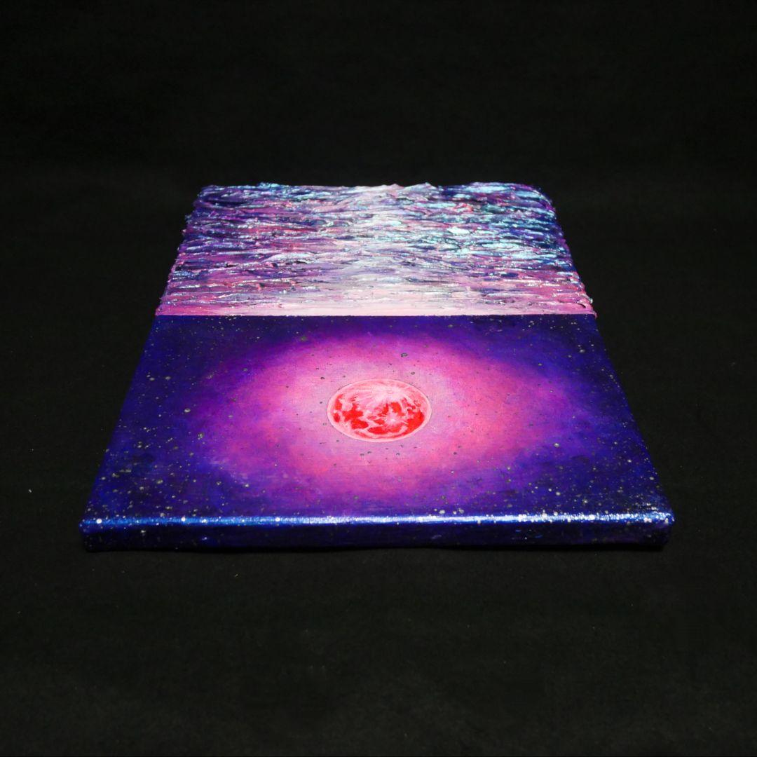 油絵 油彩 油彩画 絵 絵画 【ストロベリームーン】F4号