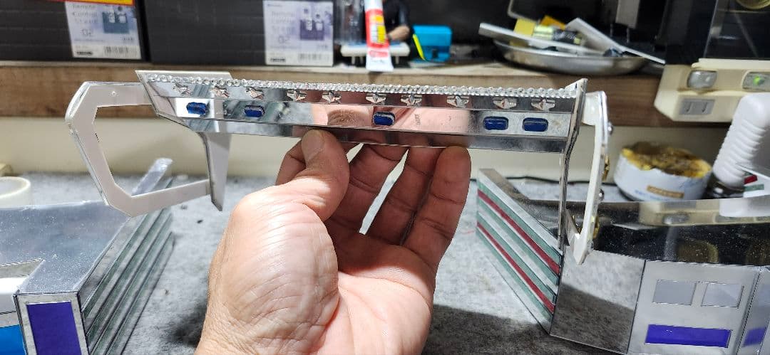 タミヤ1/14 トラック　デコトラ　自作バンパー追加します！makuです！