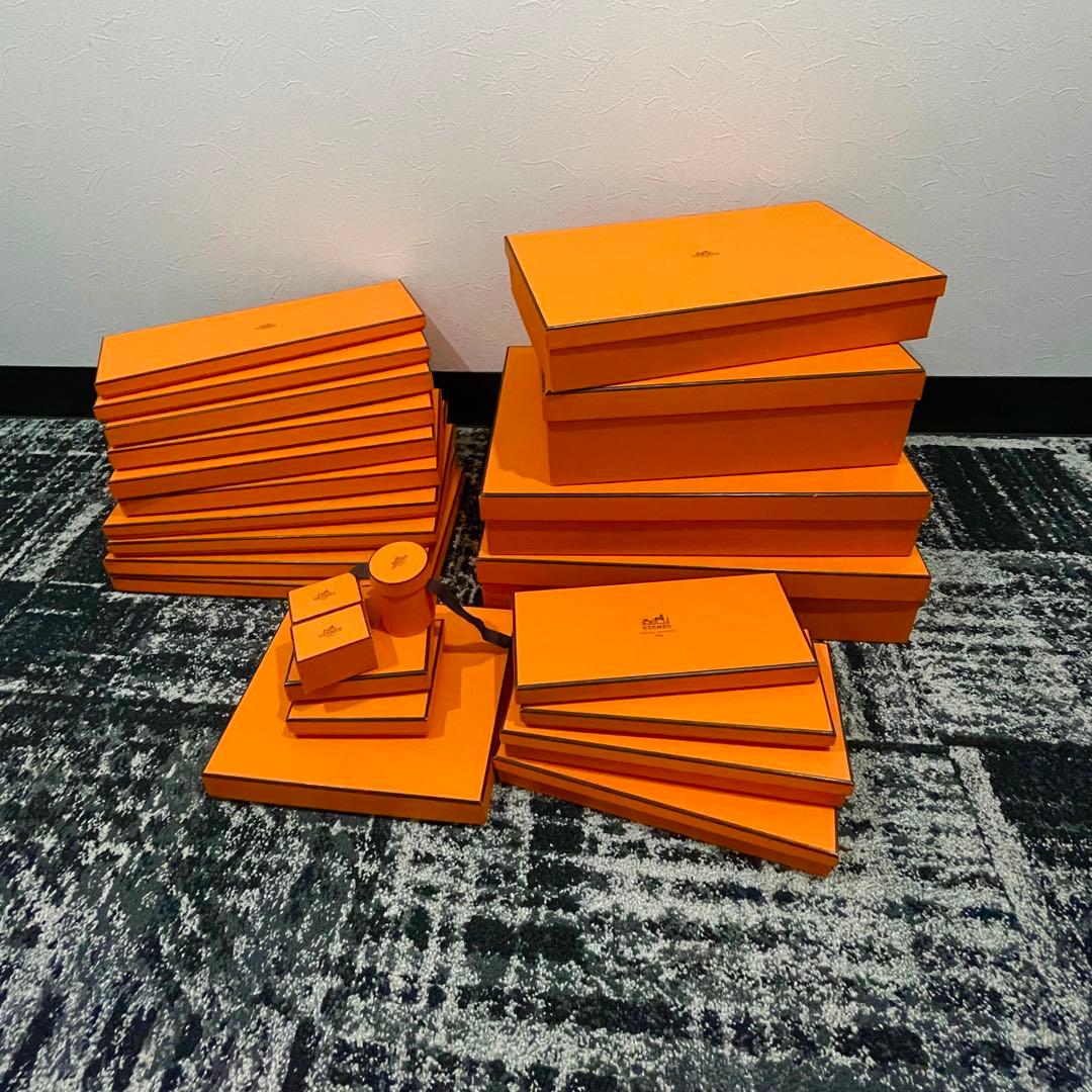 HERMES エルメス オレンジ 空箱 長方形 24個セット