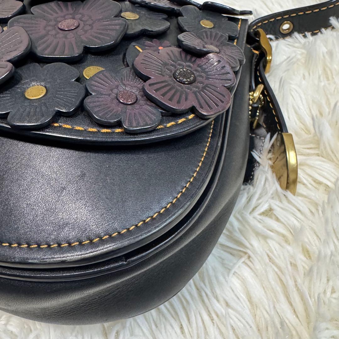 【激レア】COACH ショルダーバッグ　花柄　38195 レザー　斜めがけ